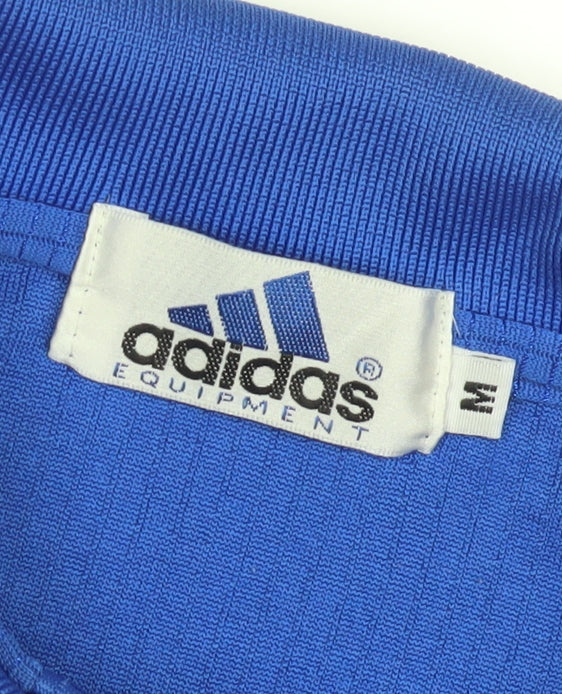 Adidas Men's Blue Polo Shirt, Size M, Casual Basic Style