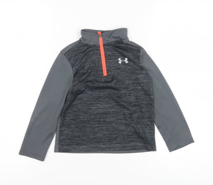 Under Armour Boys Grey 2-3Y Jersey Pullover Activewear Top