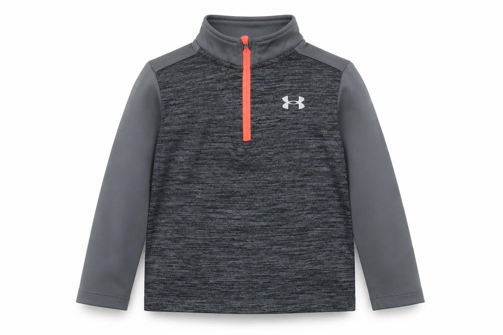 Front view of Under Armour boys’ grey 2-3y jersey pullover activewear top