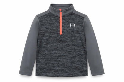 Front view of Under Armour boys’ grey 2-3y jersey pullover activewear top