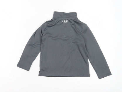 Under Armour Boys Grey 2-3Y Jersey Pullover Activewear Top