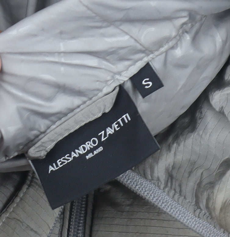 Alessandro Zavetti Grey Puffer Jacket S Unisex Winter