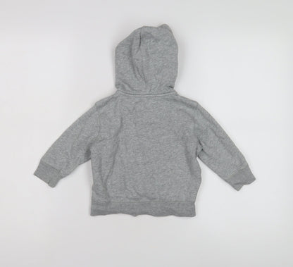 GAP Unisex Baby Grey Hoodie 12-18M Cotton Blend Jacket