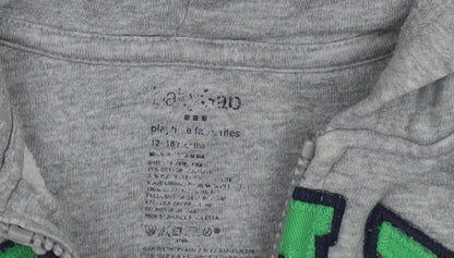 GAP Unisex Baby Grey Hoodie 12-18M Cotton Blend Jacket