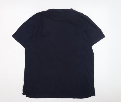 John Lewis Men's Blue Cotton T-Shirt L
