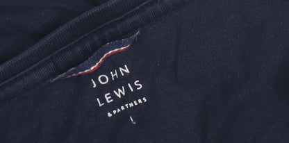 John Lewis Men's Blue Cotton T-Shirt L