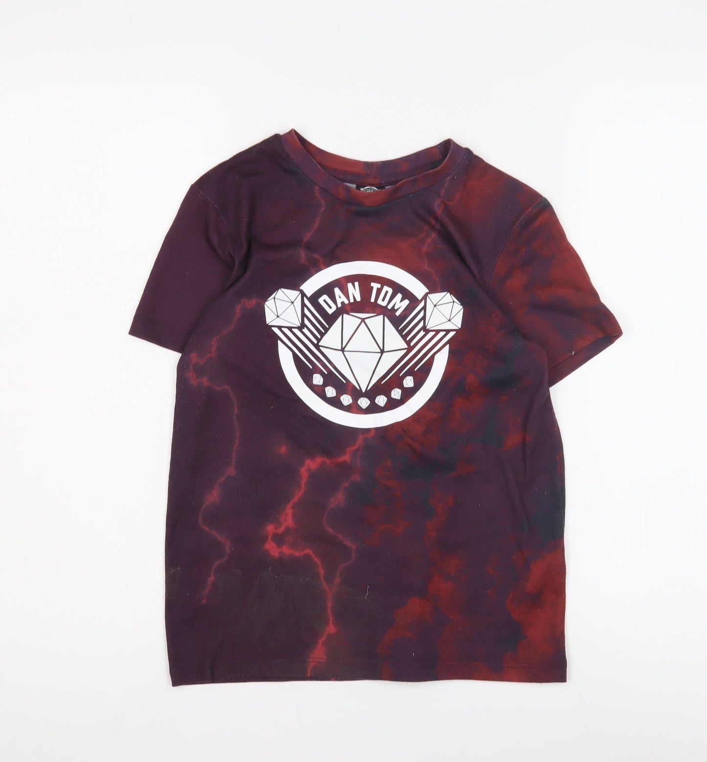 George Boys Red Graphic Print T-Shirt, Size 10-11, Pullover Style