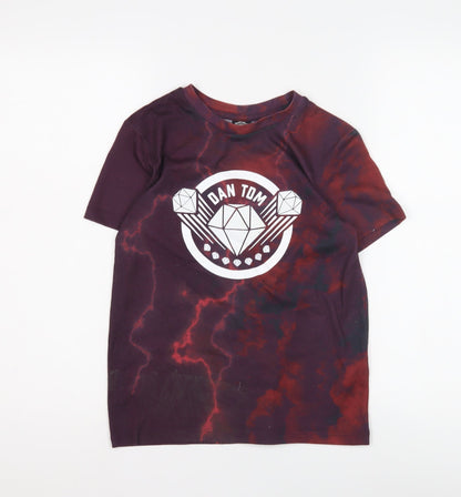 George Boys Red Graphic Print T-Shirt, Size 10-11, Pullover Style