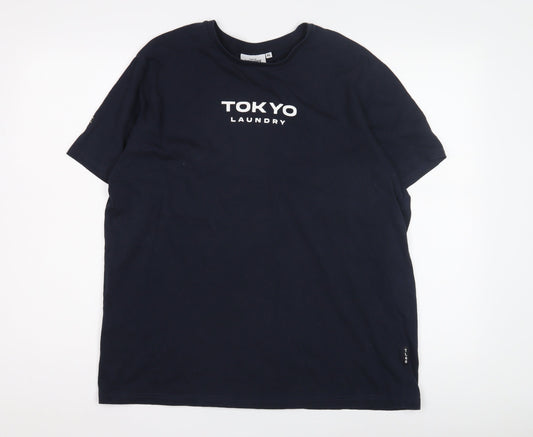 Tokyo Laundry Men's Black XL Crew Neck T-Shirt