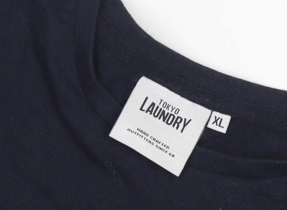Tokyo Laundry Men's Black XL Crew Neck T-Shirt