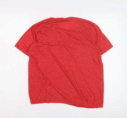 Womens UK Size M Isle Red Basic T-Shirt