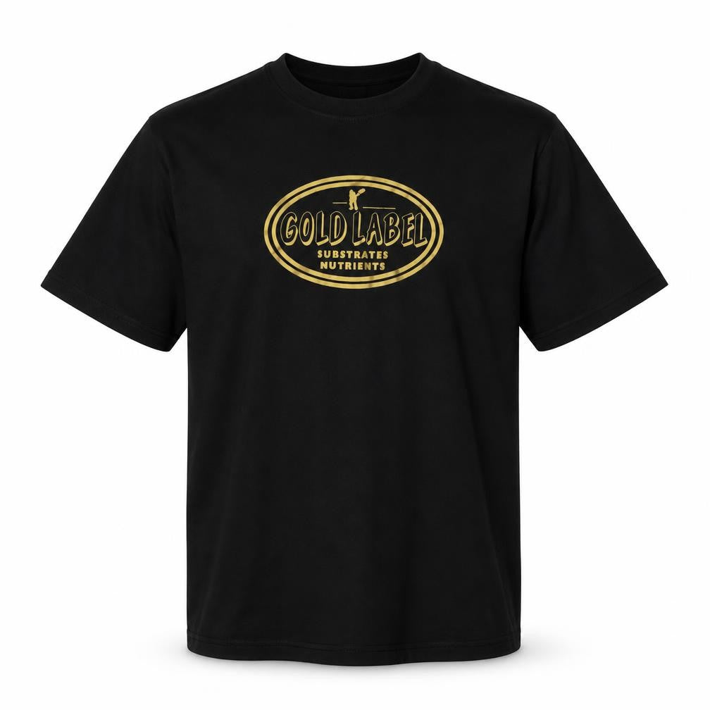 Front view of ID Identity Black unisex adults l graphic t-shirt
