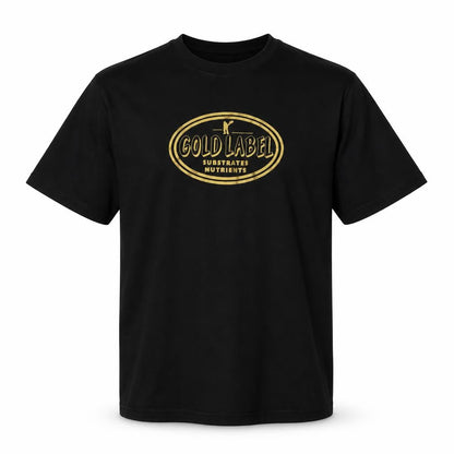 Front view of ID Identity Black unisex adults l graphic t-shirt