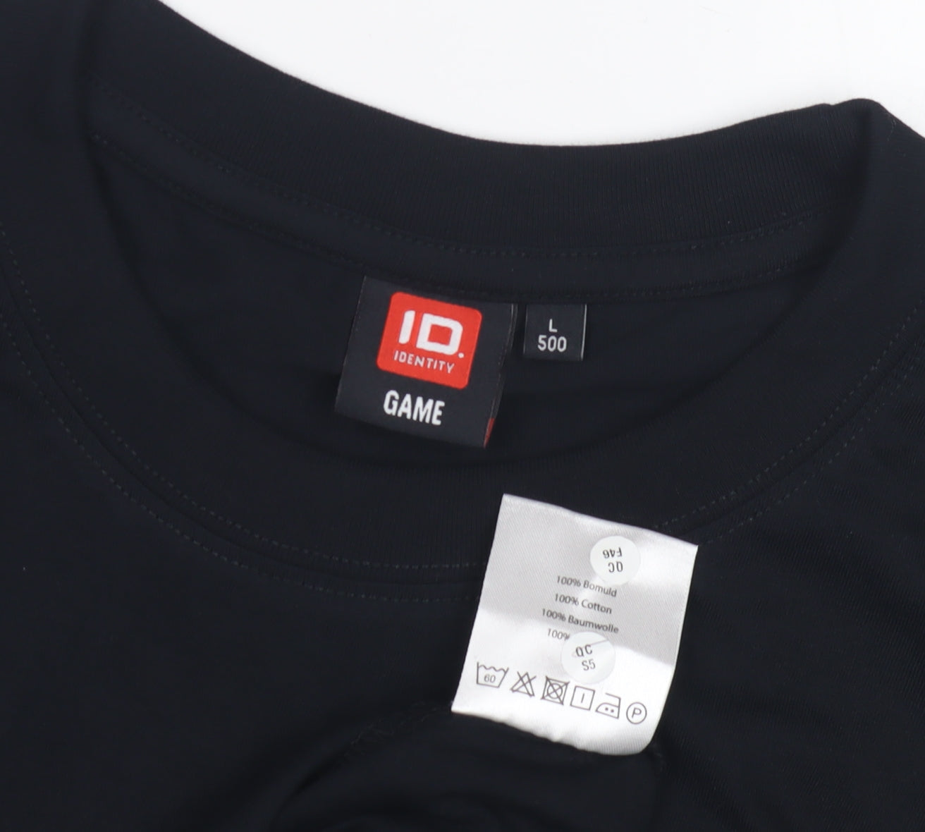 ID Identity Black Unisex Adults L Graphic T-Shirt