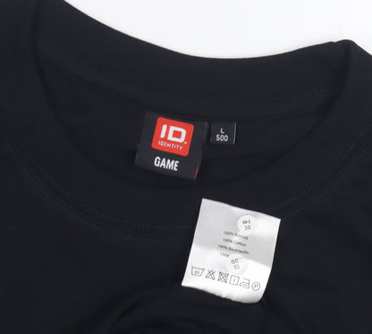 ID Identity Black Unisex Adults L Graphic T-Shirt