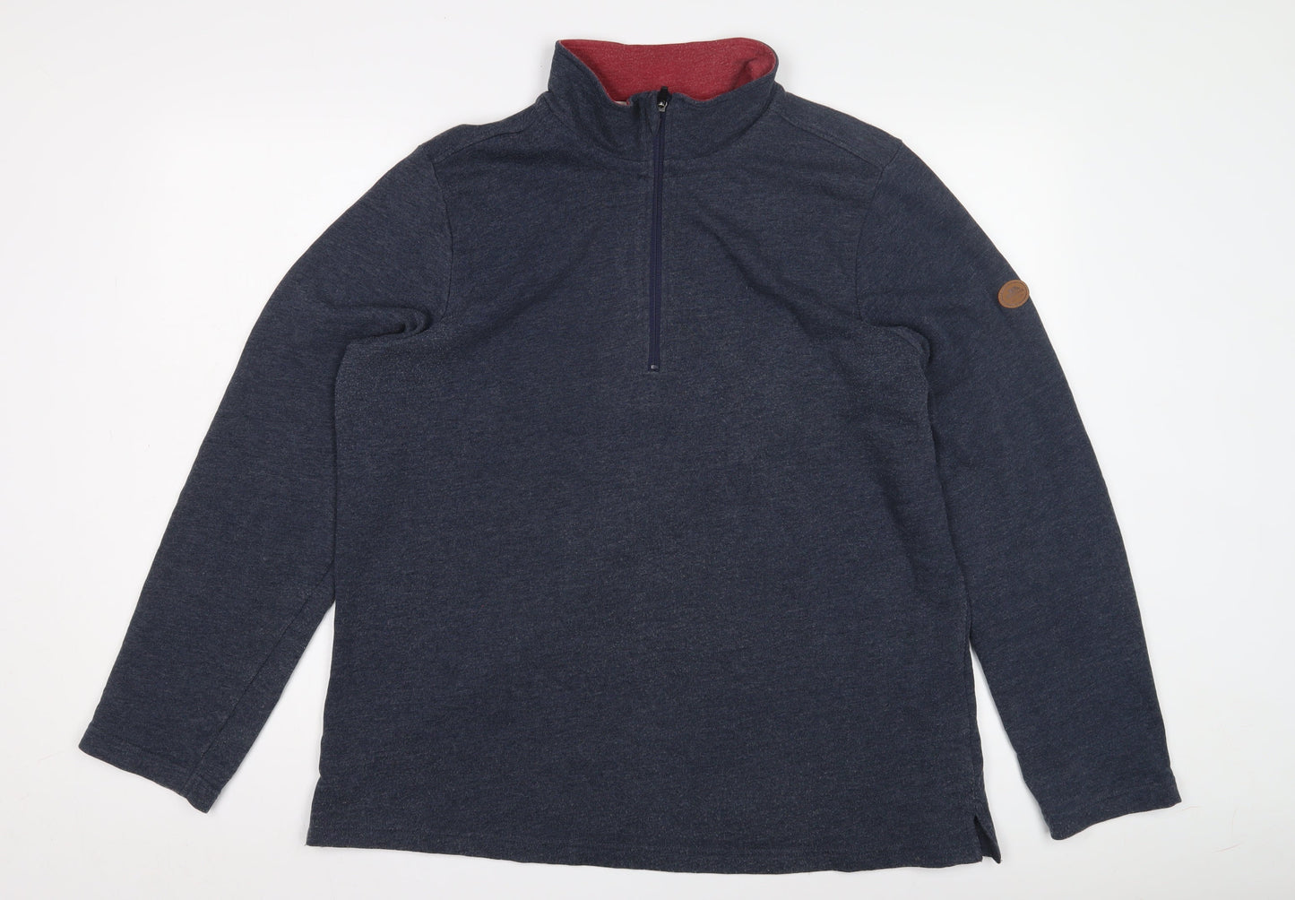 Trespass Men's Blue Sweatshirt L 1/2 Zip High Neck