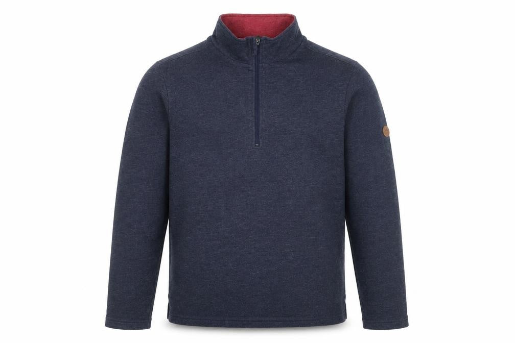 Mens UK Size L Trespass Blue 1/2 Zip Sweatshirt