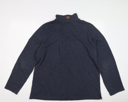 Trespass Men's Blue Sweatshirt L 1/2 Zip High Neck