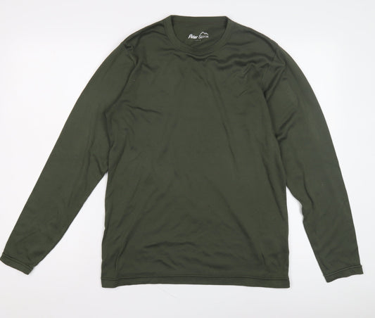 Peter Storm Men's Green Long Sleeve T-Shirt M