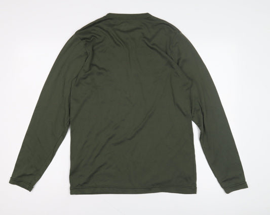 Peter Storm Men's Green Long Sleeve T-Shirt M