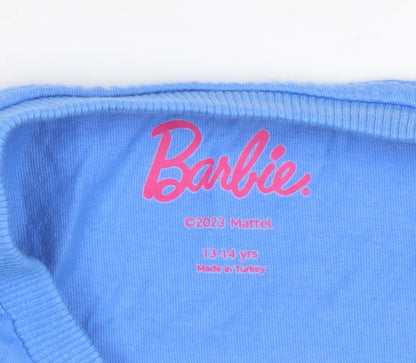 Blue Barbie Girls T-Shirt, 13-14 Years, Graphic Print, Cotton