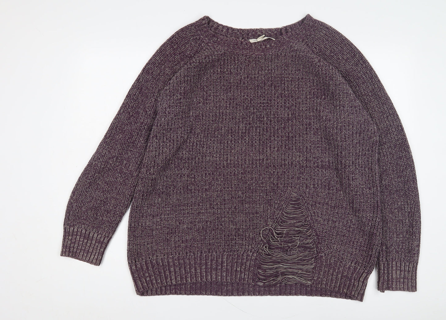 BCBGeneration Women's Purple Chunky Knit Jumper, L