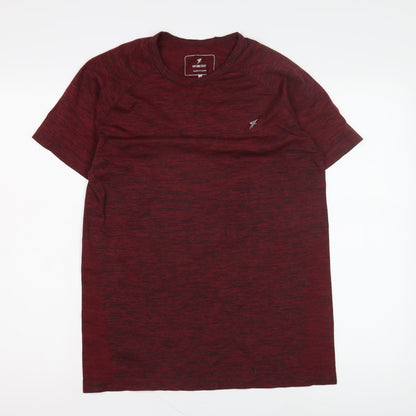 WORK OUT Men's Red Short Sleeve Crew Neck T-Shirt M