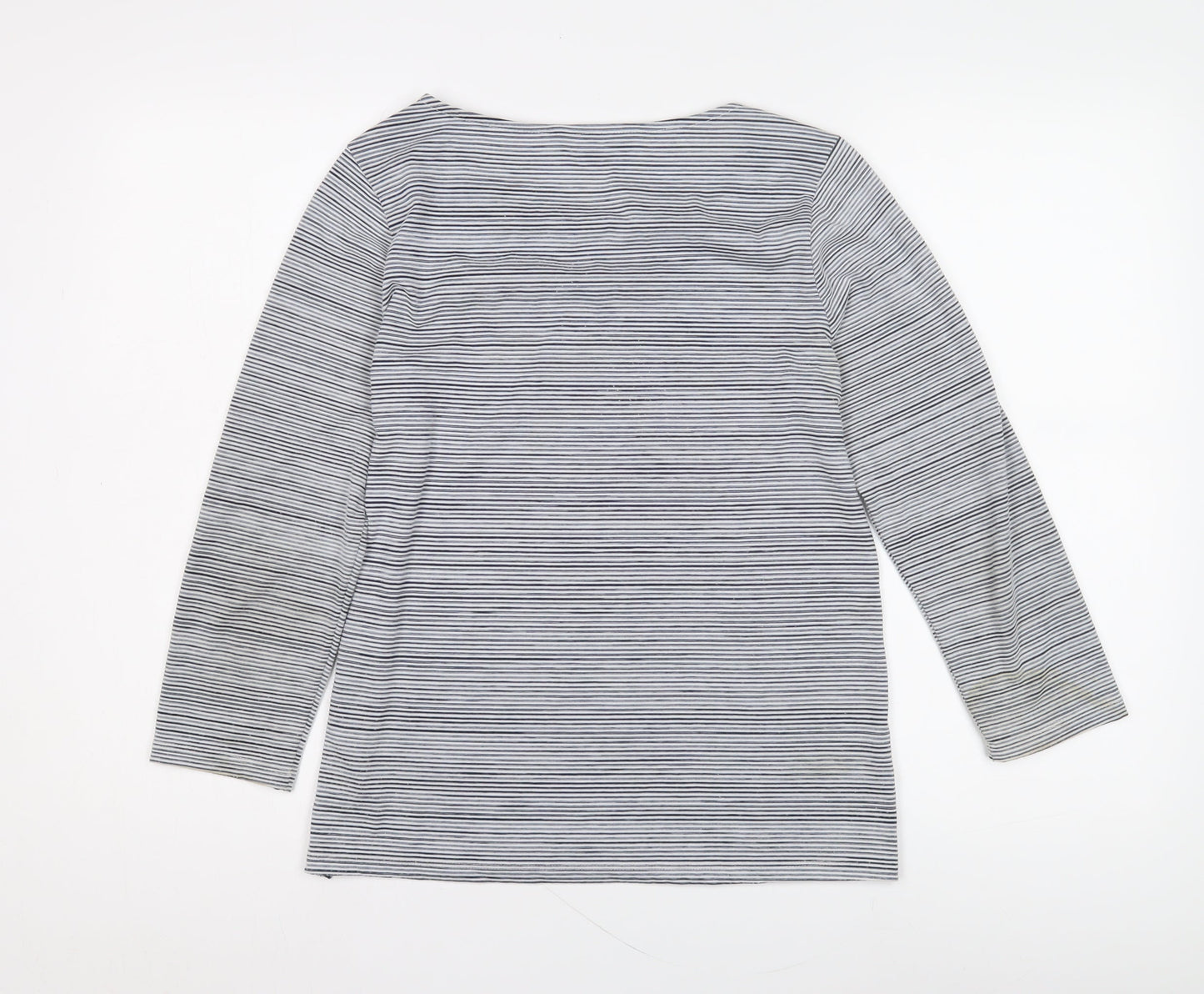 Jasper Conran Women's Blue Striped T-Shirt - Size 12