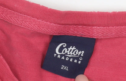 Mens UK Size 2XL Cotton Traders Red  T-Shirt