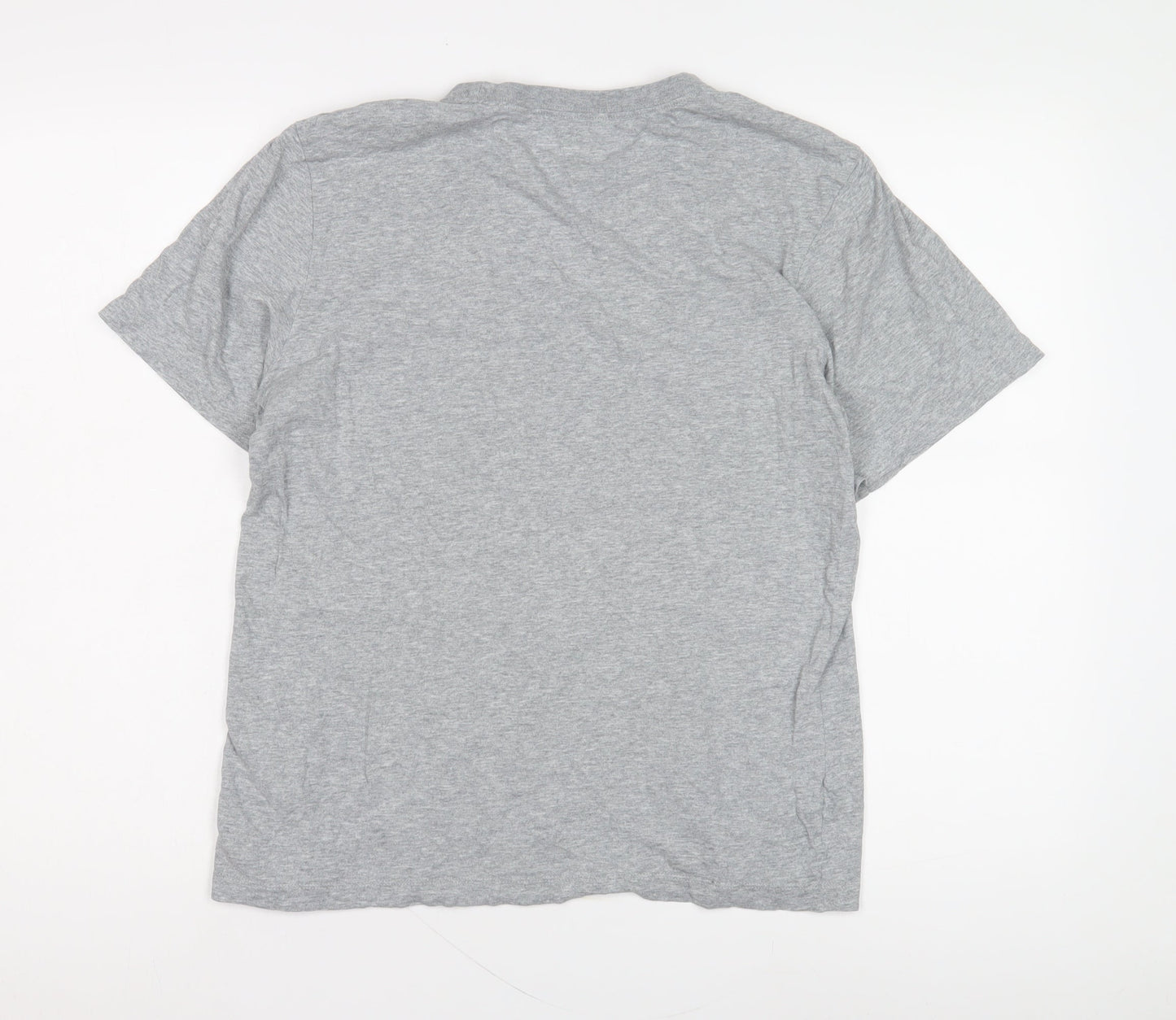 Nike Men's Grey Logo T-Shirt, Size S, Short Sleeve, Crew Neck