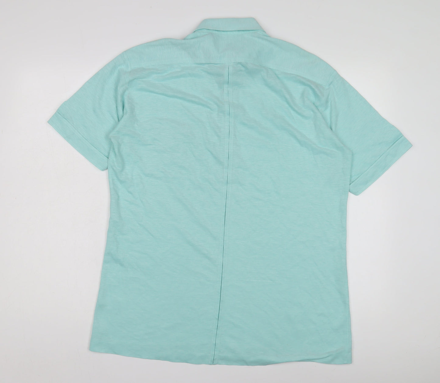 Farah Men's Green Polo Shirt L Vintage Short Sleeve