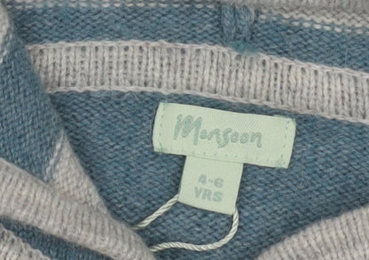 Monsoon Boys' Multicoloured Hoodie 4-5yrs - Embroidered Fun