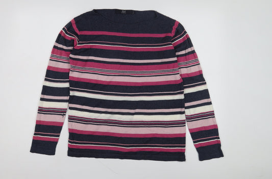 Womens UK Size 10 Isle Essentials Multicoloured Pullover Jumper