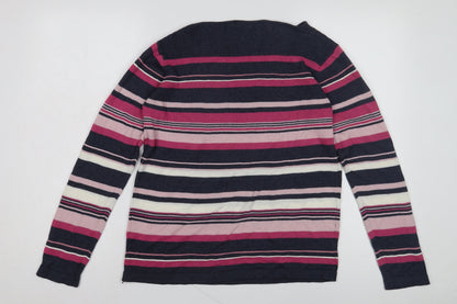 Womens UK Size 10 Isle Essentials Multicoloured Pullover Jumper