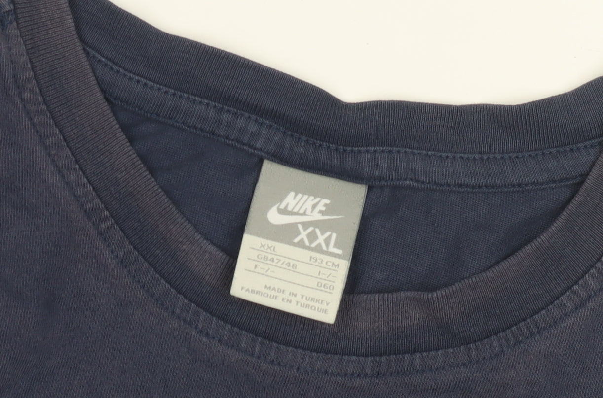 Nike Men's Blue 2XL Sports T-Shirt, Crew Neck