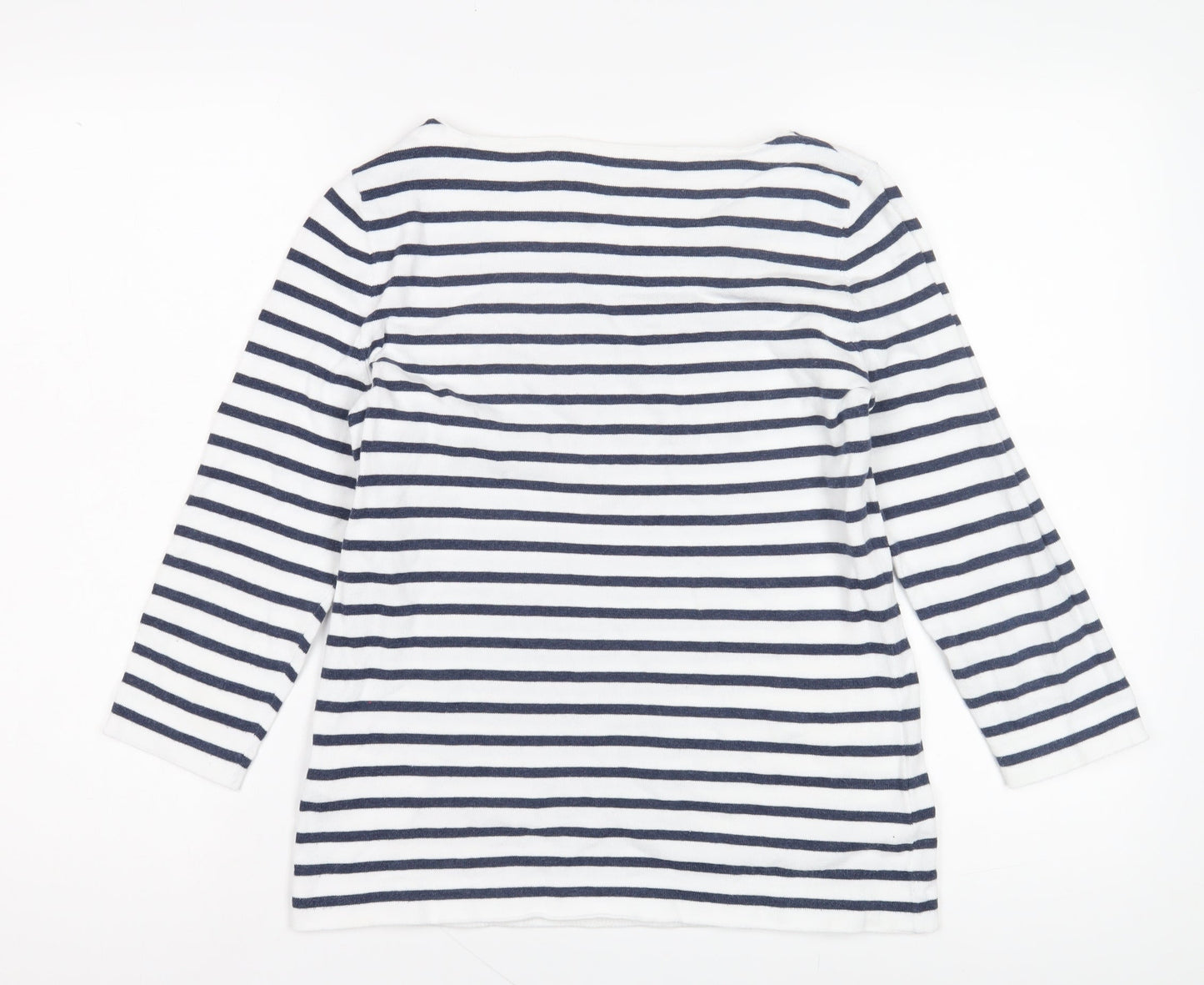 Womens UK Size 10 Oui White Basic T-Shirt