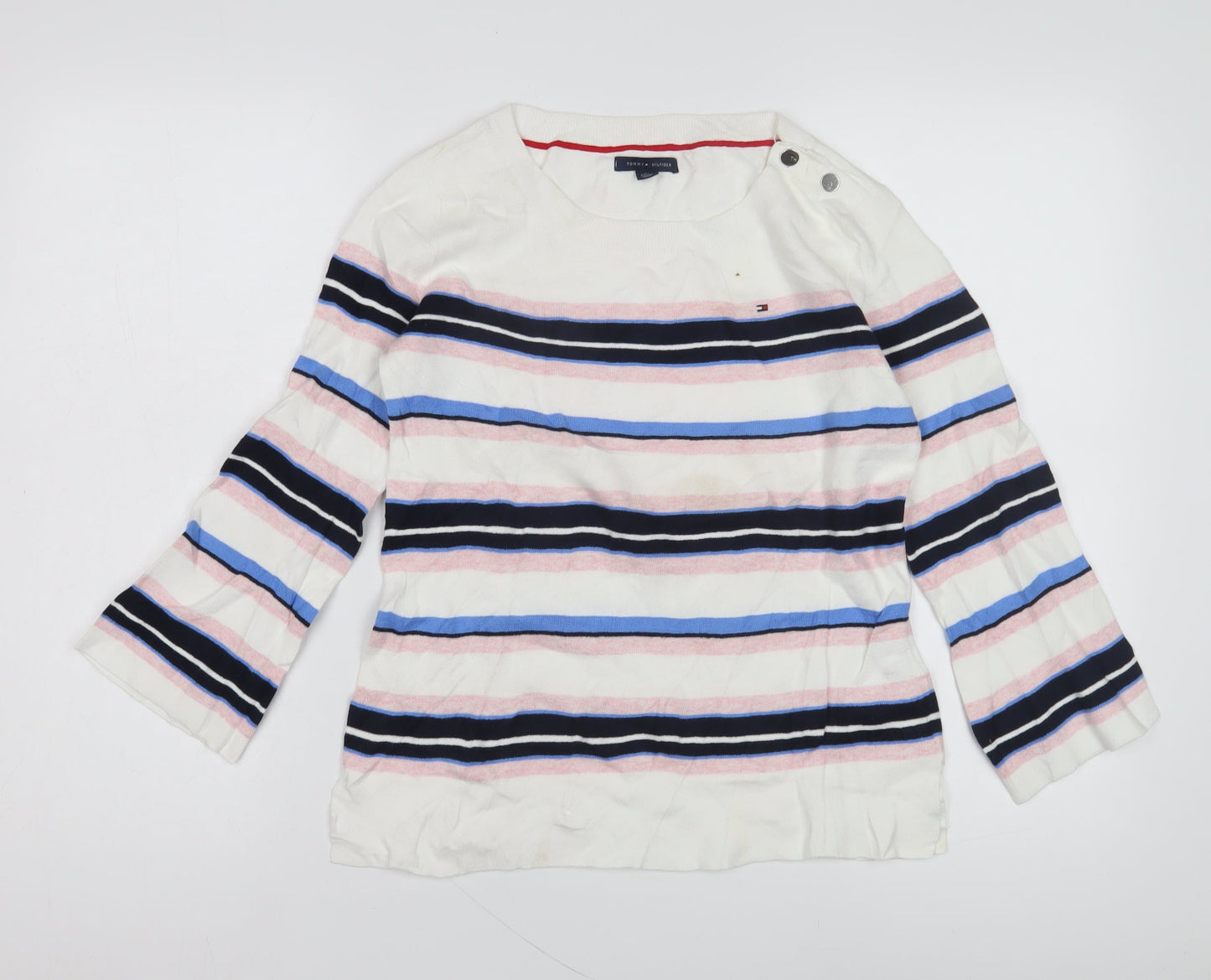 Womens UK Size XS Tommy Hilfiger Multicoloured Pullover Jumper