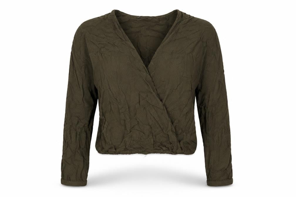 Womens UK Size 8 Jack Wills Green Wrap Blouse