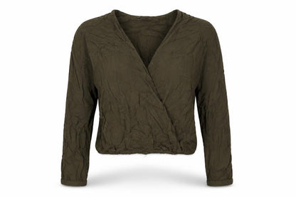 Womens UK Size 8 Jack Wills Green Wrap Blouse