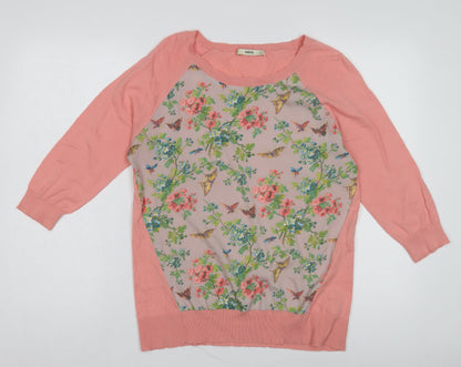 Womens UK Size M Oasis Pink Pullover Jumper