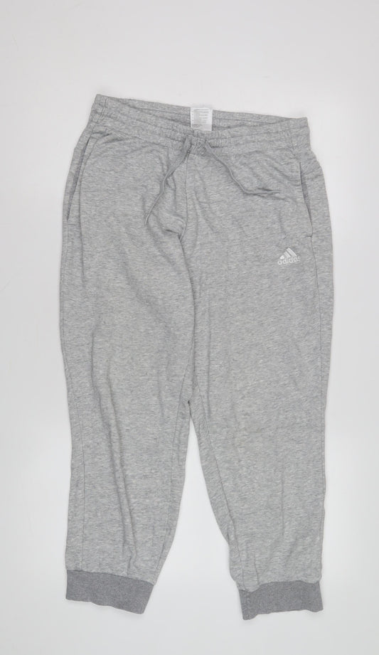 Adidas Women's Grey Jogger Trousers - Size 12-14