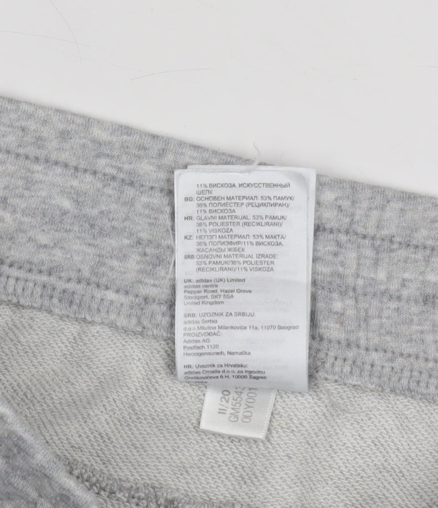 Adidas Women's Grey Jogger Trousers - Size 12-14