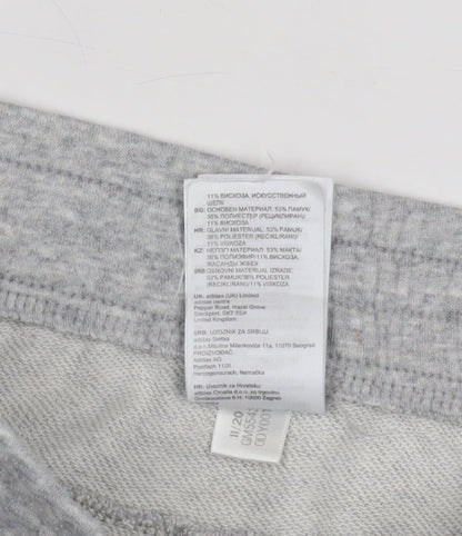 Adidas Women's Grey Jogger Trousers - Size 12-14