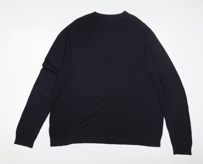Red Herring Men’s Blue Pullover Jumper, L, Crew Neck