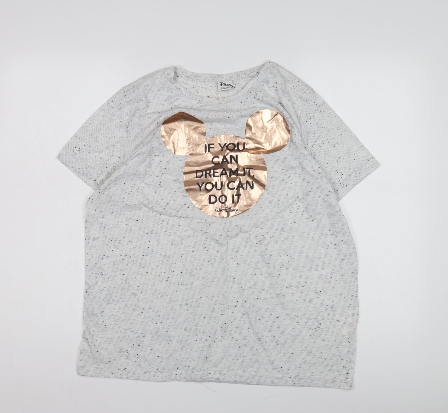 Womens UK Size 14 Disney Grey  T-Shirt