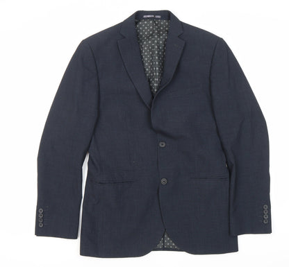 Next Men's Blue Blazer 38 Regular Single-Breasted