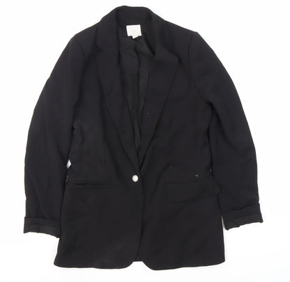 H&M Women's Black Blazer Size 6 Business Wear