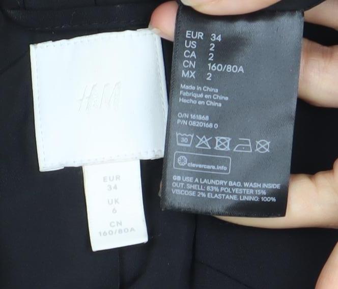 H&M Women's Black Blazer Size 6 Business Wear