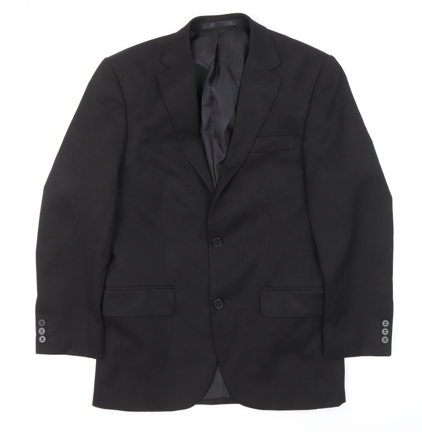 Men's Black Short Blazer 34 Single-Breasted