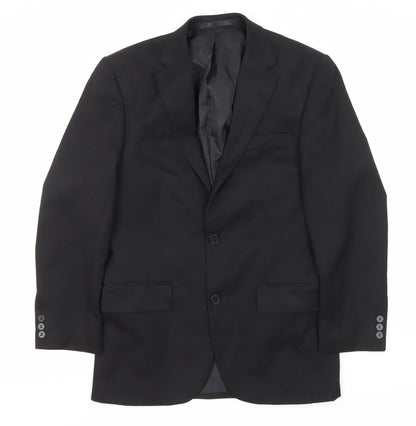 Men's Black Short Blazer 34 Single-Breasted